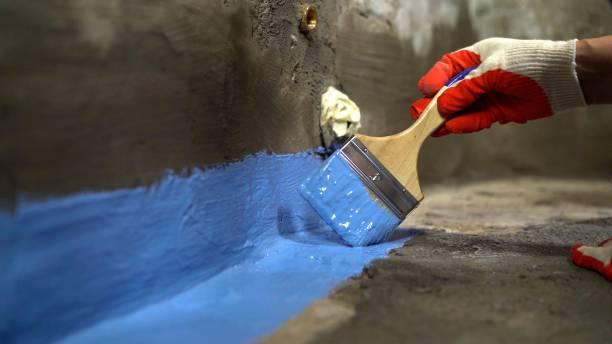 Commercial Exterior Waterproofing project at a Bremen, IN business property by SJ Waterproofing Pros